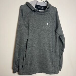 Under Armour Pullover Hoodie w/ Zip Pockets - Gray Tech Terry - Men’s L